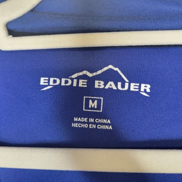 Eddie Bauer Men's Medium Full Zip Hoodie Sweatshirt Blue - Picture 4 of 5